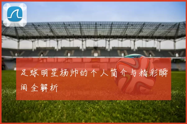 足球明星杨帅的个人简介与精彩瞬间全解析